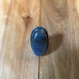 Genuine Labradorite & Sterling Silver Ring Size 6